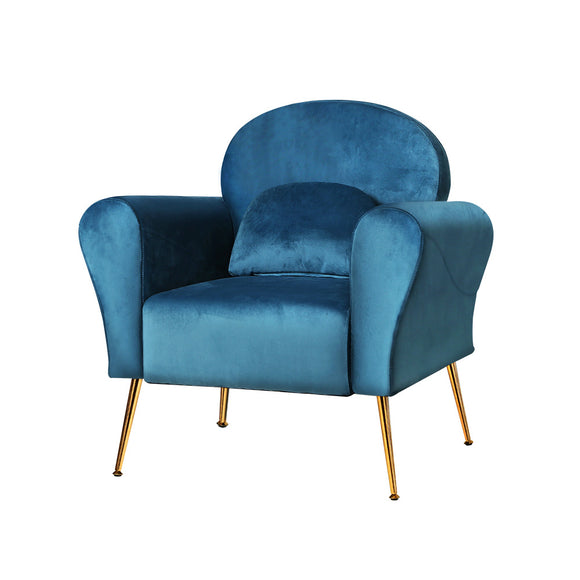 NNEDSZ Armchair Lounge Chair Accent Chairs Armchairs Sofa Navy Velvet Cushion
