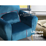 NNEDSZ Armchair Lounge Chair Accent Chairs Armchairs Sofa Navy Velvet Cushion