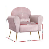 NNEDSZ Armchair Lounge Chair Accent Armchairs Chairs Sofa Pink Velvet Cushion