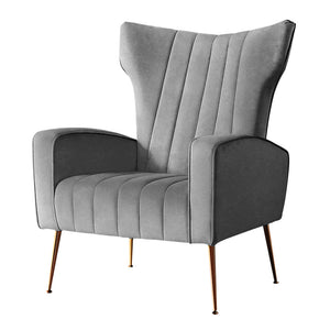 NNEDSZ Armchair Lounge Accent Chairs Armchairs Chair Velvet Sofa Grey Seat