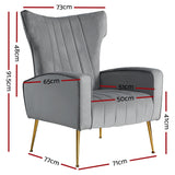 NNEDSZ Armchair Lounge Accent Chairs Armchairs Chair Velvet Sofa Grey Seat