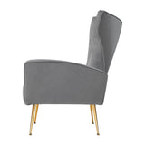 NNEDSZ Armchair Lounge Accent Chairs Armchairs Chair Velvet Sofa Grey Seat