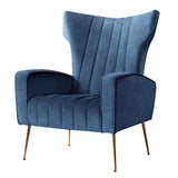 NNEDSZ Armchair Lounge Accent Chairs Armchairs Chair Velvet Sofa Navy Blue Seat