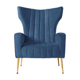 NNEDSZ Armchair Lounge Accent Chairs Armchairs Chair Velvet Sofa Navy Blue Seat