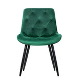 NNEDSZ Set of 2 Starlyn Dining Chairs Kitchen Chairs Velvet Padded Seat Green