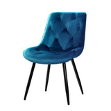 NNEDSZ Set of 2 Starlyn Dining Chairs Kitchen Chairs Velvet Padded Seat Blue