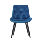 NNEDSZ Set of 2 Starlyn Dining Chairs Kitchen Chairs Velvet Padded Seat Blue
