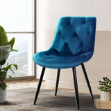 NNEDSZ Set of 2 Starlyn Dining Chairs Kitchen Chairs Velvet Padded Seat Blue