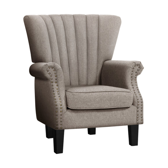 NNEDSZ Armchair Lounge Chair Accent Chairs Armchairs Fabric Single Sofa Beige