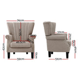 NNEDSZ Armchair Lounge Chair Accent Chairs Armchairs Fabric Single Sofa Beige