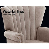 NNEDSZ Armchair Lounge Chair Accent Chairs Armchairs Fabric Single Sofa Beige