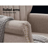 NNEDSZ Armchair Lounge Chair Accent Chairs Armchairs Fabric Single Sofa Beige