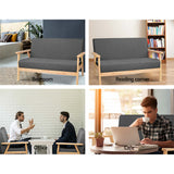 NNEDSZ 2 Seater Fabric Sofa Chair - Grey
