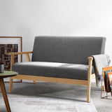 NNEDSZ 2 Seater Fabric Sofa Chair - Grey