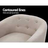 NNEDSZ Armchair Tub Chair Single Accent Armchairs Sofa Lounge Fabric Beige