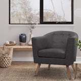 NNEDSZ Armchair Tub Chair Single Accent Armchairs Sofa Lounge Fabric Grey
