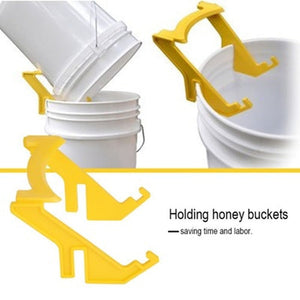 NNEDSZ Beekeeping Honey Gallon Plastic Bucket Holder Brackets 2PC