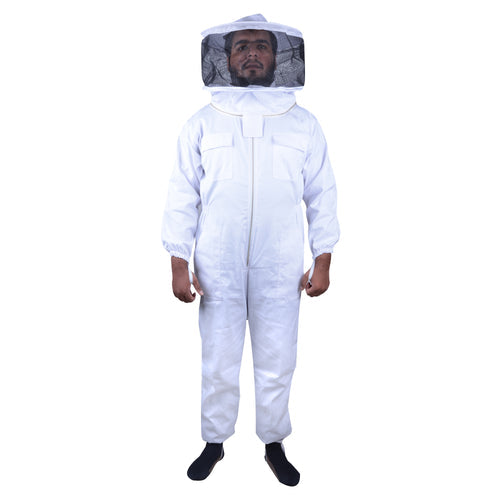 NNEDSZ Beekeeping Bee Full Suit Standard Cotton With Round Head Veil  XL