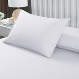 NNEDSZ Comfort 2000TC 3 Piece Fitted Sheet and Pillowcase Set Bamboo Cooling Double White