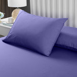 NNEDSZ Comfort 2000TC 3 Piece Fitted Sheet and Pillowcase Set Bamboo Cooling Queen Royal Blue