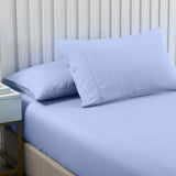 NNEDSZ Comfort 2000TC 3 Piece Fitted Sheet and Pillowcase Set Bamboo Cooling King Light Blue