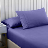 NNEDSZ Comfort 2000TC 3 Piece Fitted Sheet and Pillowcase Set Bamboo Cooling King Royal Blue
