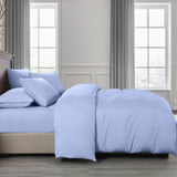 NNEDSZ Comfort 2000TC 6 Piece Bamboo Sheet & Quilt Cover Set Cooling Breathable Queen Light Blue