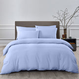 NNEDSZ Comfort 2000TC 6 Piece Bamboo Sheet & Quilt Cover Set Cooling Breathable King Light Blue