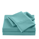 NNEDSZ  Decor 2000 Thread Count Bamboo Cooling Sheet Set Ultra Soft Bedding - King - Aqua