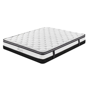 NNEDSZ  Euro Top Mattress Pocket Spring Medium Firm Hybrid Design Bed 30CM - King Single - White