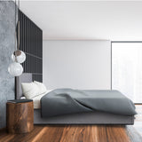 NNEDSZ  Luxury Gas Lift Bed Frame Base And Headboard With Storage - Queen - Grey