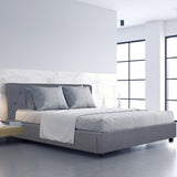NNEDSZ   Luxury Gas Lift Bed Frame Base And Headboard With Storage - Single - Grey