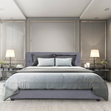 NNEDSZ   Luxury Gas Lift Bed Frame Base And Headboard With Storage - Single - Grey