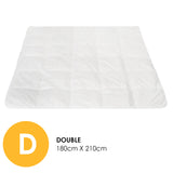 NNEDSZ Comfort 260GSM Deluxe Eco-Silk Touch Quilt 100% Cotton Cover Double White