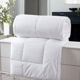 NNEDSZ Comfort 260GSM Deluxe Eco-Silk Touch Quilt 100% Cotton Cover Double White