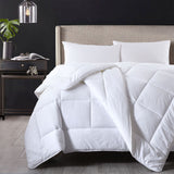 NNEDSZ Comfort 260GSM Deluxe Eco-Silk Touch Quilt 100% Cotton Cover Double White