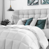 NNEDSZ Decor Silk Touch Quilt 360GSM All Seasons Antibacterial Hypoallergenic King Single White