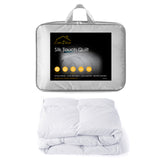 NNEDSZ Decor Silk Touch Quilt 360GSM All Seasons Antibacterial Hypoallergenic King Single White