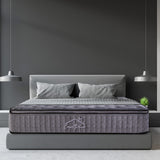 NNEDSZ  Decor Bamboo Charcoal Mattress Pocket Spring Pillowtop 5 Zone 32cm Depth - King - Charcoal