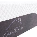 NNEDSZ  Decor Memory Foam Luxe Hybrid Mattress Cool Gel 25cm Depth Medium Firm - Queen - White  Charcoal Grey