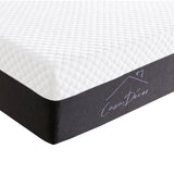 NNEDSZ  Decor Memory Foam Luxe Hybrid Mattress Cool Gel 25cm Depth Medium Firm - Queen - White  Charcoal Grey