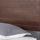 NNEDSZ  Decor  Bed Frame With Headboard Black Wood Steel Platform Bed - Queen - Black