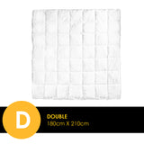 NNEDSZ Comfort Bamboo Blend Quilt 250GSM Luxury Doona Duvet 100% Cotton Cover Double White