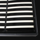 NNEDSZ  Luxury Gas Lift Bed Frame And Headboard Double Queen King Black Dark Grey - Queen - Black