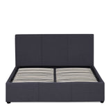NNEDSZ  Luxury Gas Lift Bed Frame Base And Headboard With Storage - Double - Charcoal