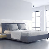 NNEDSZ   Luxury Gas Lift Bed Frame Base And Headboard With Storage - Single - Charcoal