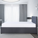 NNEDSZ   Luxury Gas Lift Bed Frame Base And Headboard With Storage - King - Charcoal