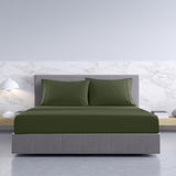 NNEDSZ  Comfort 1000TC Hotel Grade Bamboo Cotton Sheets Pillowcases Set Ultrasoft - Queen - Olive