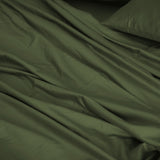 NNEDSZ  Comfort 1000TC Hotel Grade Bamboo Cotton Sheets Pillowcases Set Ultrasoft - Queen - Olive