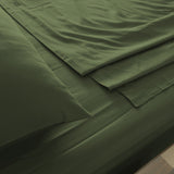 NNEDSZ  Comfort 1000TC Hotel Grade Bamboo Cotton Sheets Pillowcases Set Ultrasoft - Queen - Olive